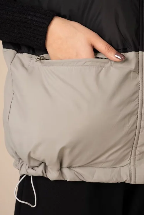 Chaleco Cuello Alto Combinado